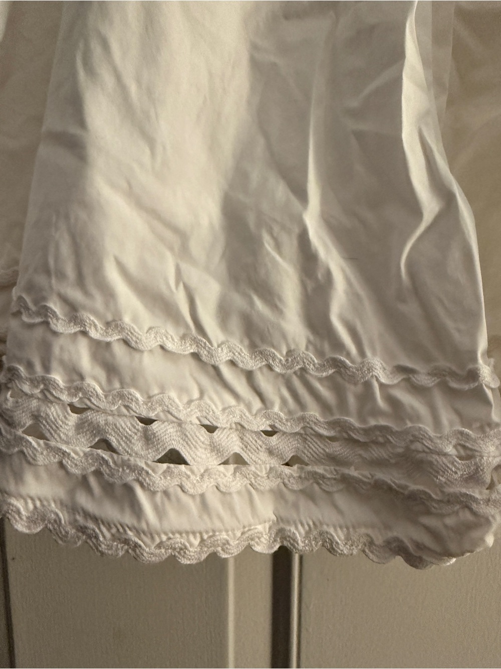 J. Crew Mini skirt with rickrack trim in cotton poplin White L - Picture 4 of 6